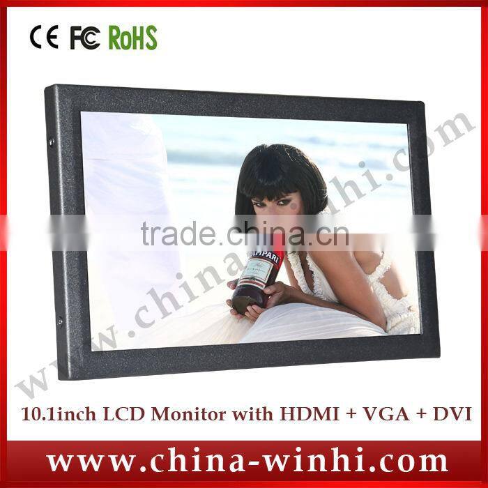 10 inch VGA DVI Small TV Monitosr HD LCD Display Mini Computer Advertising PC Screen