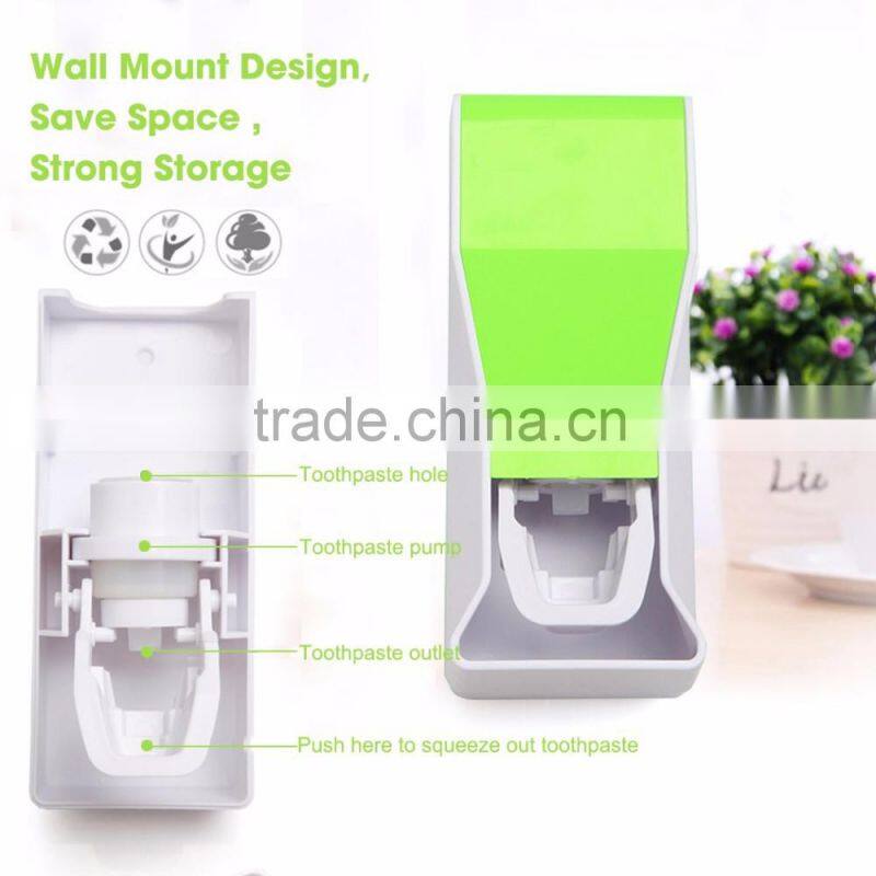 Cosylife Wall Mounted/Dustproof Kid'sToothpaste Dispenser Toothbrush Holder Toothpaste Squeezer 5 Toothbrush Holders With Cover