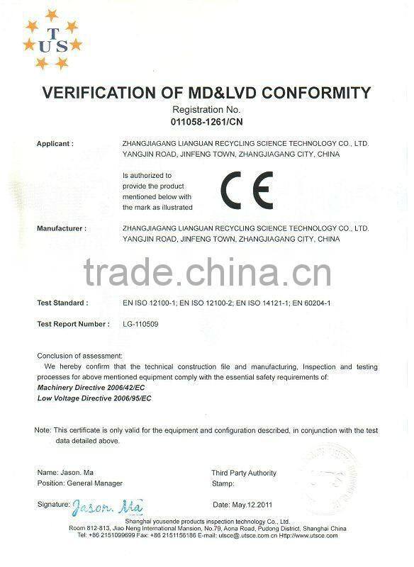 city waste recycling machinery