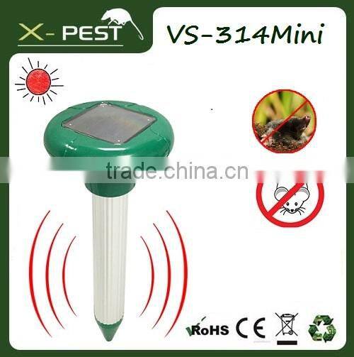 X-pest VS-314 Mini 100% weatherproof Cheap garden solar ultrasonic power pest mole mouse rodent mice pest repeller chaser trap