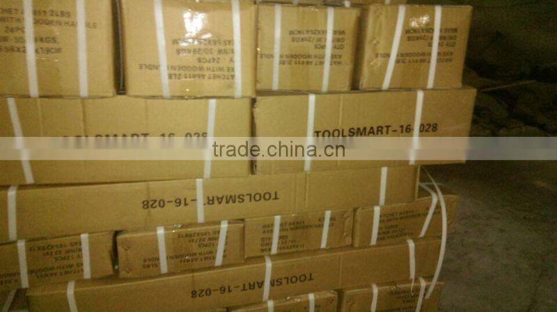 Felling axe with wooden handle