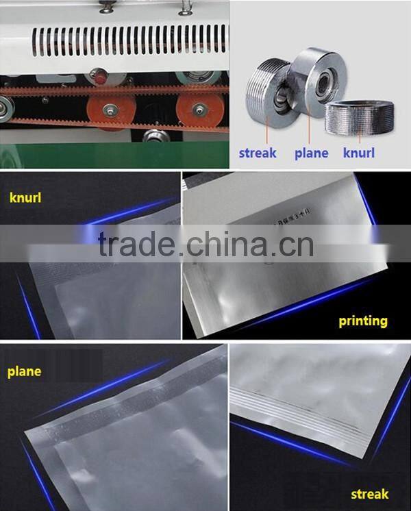 FRD-1000-C-type ink coding continuous sealer bag sealing machine with emergency switch