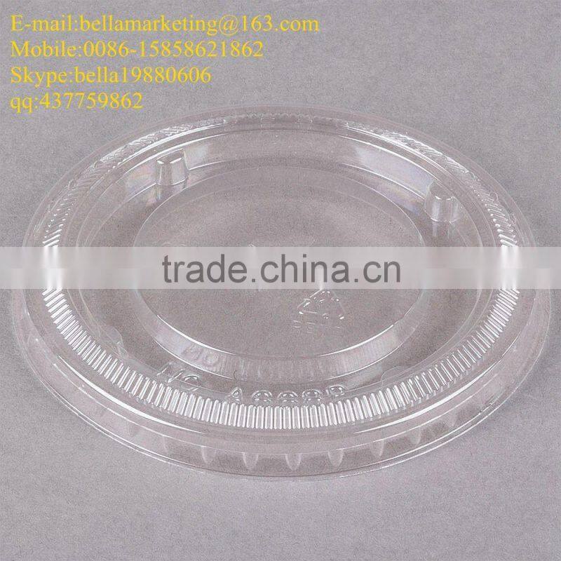 Clear PET Plastic Lid with Straw Slot for 12, 16, 21, 22, and 24 oz. Cups