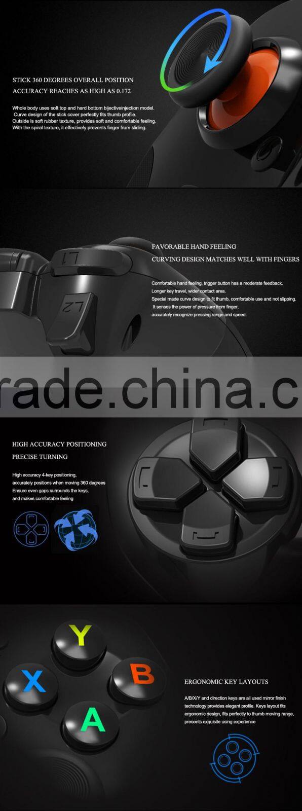 2016 Portable Buletooth Wireless Game Player Game Controller for IOS and Android