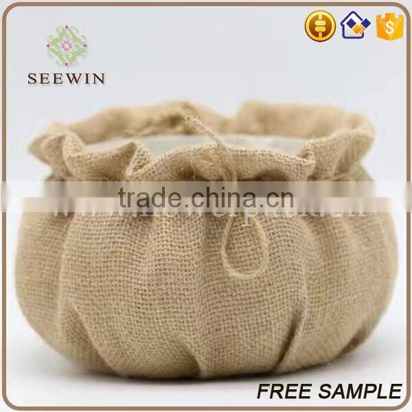 10cm height pleasant jute burlap linen material flower pot price