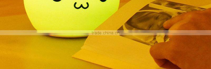 Portable Silicone LED Colorful Baby Night Light, USB Rechargeable Children Night Lamp with Warm White, 7-Color Breathing