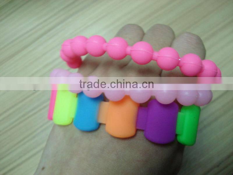 high quality promotional silicone bead bracelet