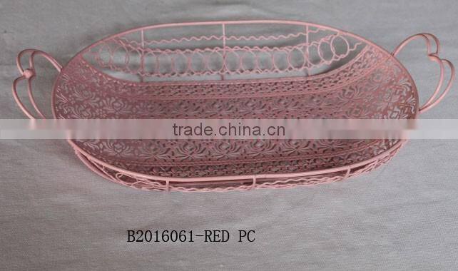 Iron wire rectangle plate with handle
