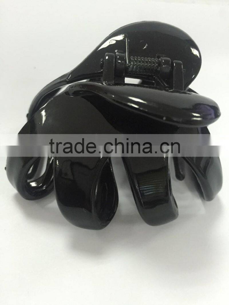 2016 big black beautiful rhinestone floral hair clips plastic hairpin for women