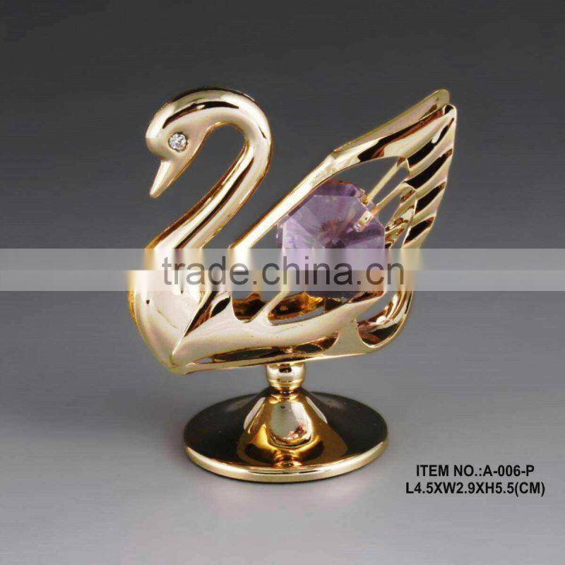 24K gold plated Metal Butterfly with swarovski elements