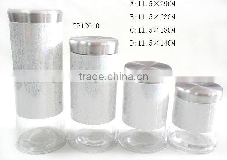 black big bottom plastic spraying cylinder glass pots for seasonings