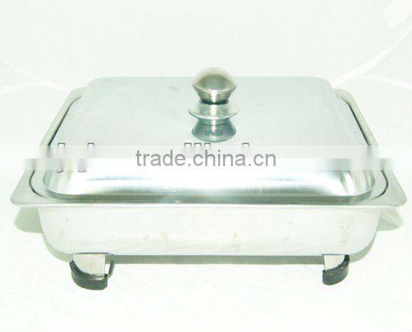 Stainless Steel food serving tray with glass cover for home-using with a very low price