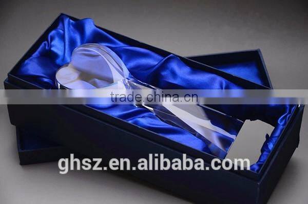 Custom craft gifts blank k9 heart crystal awards