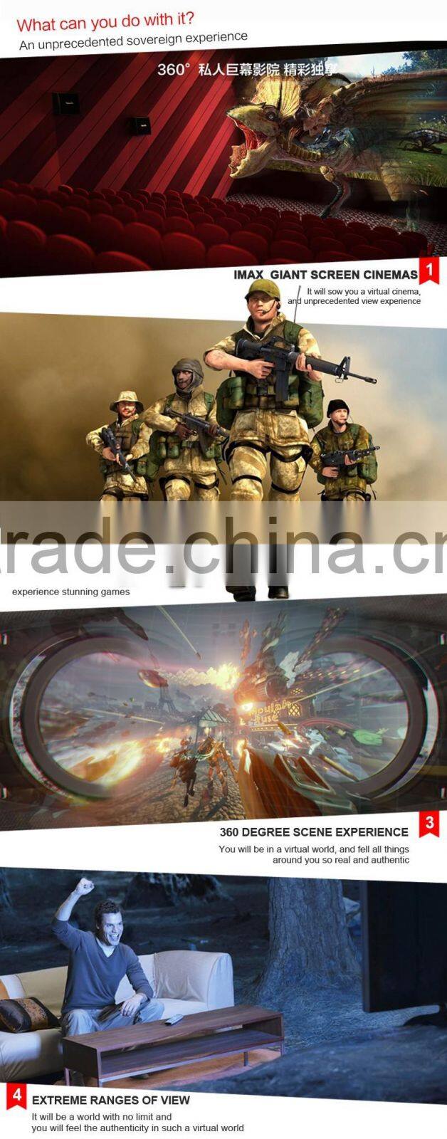 2016 best selling Smartphone case Virtual Reality VR box 3d video glasses