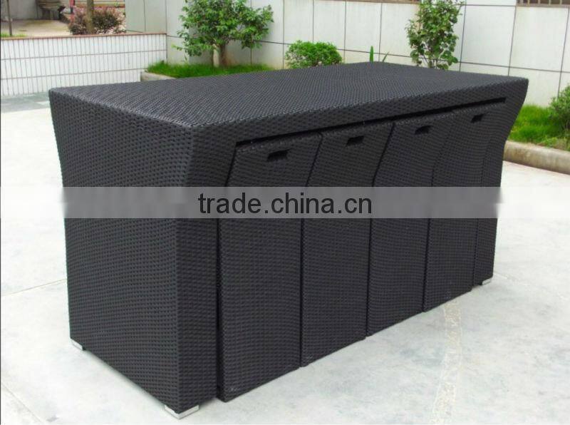 Hot sale rattan popular bar sets,dining wicker furniture