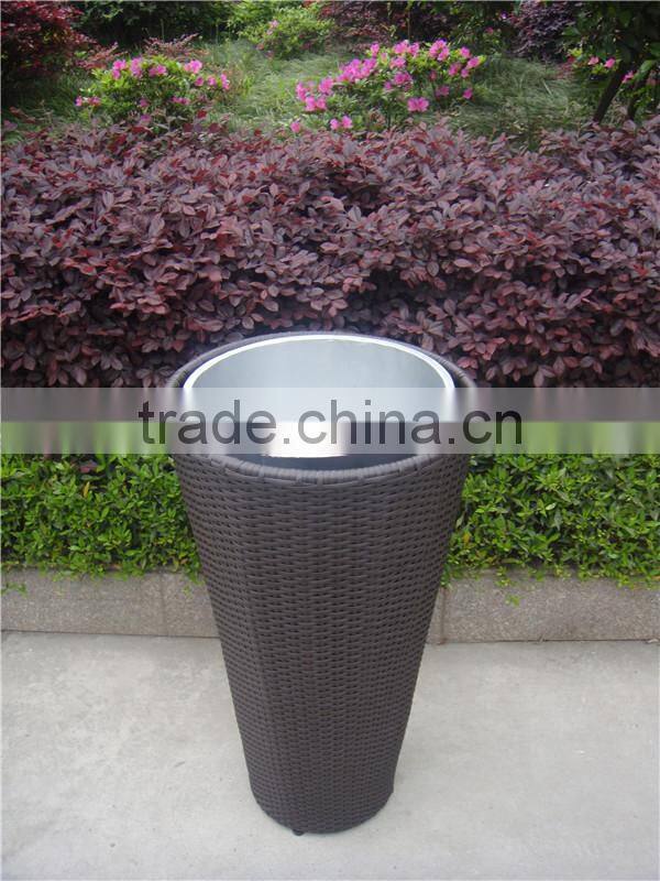 2015 Wicker garden round flower pot