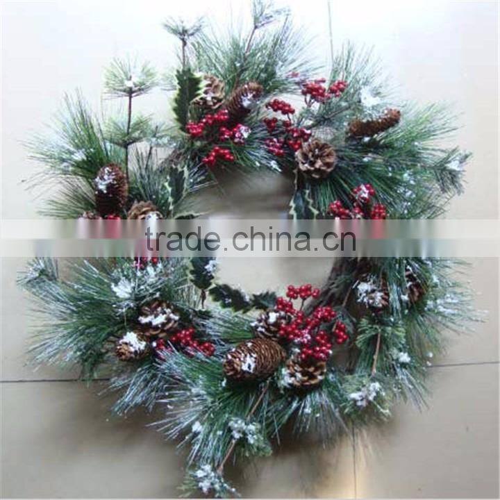 bulk buy christmas decorations 20'' wreath for christmas market