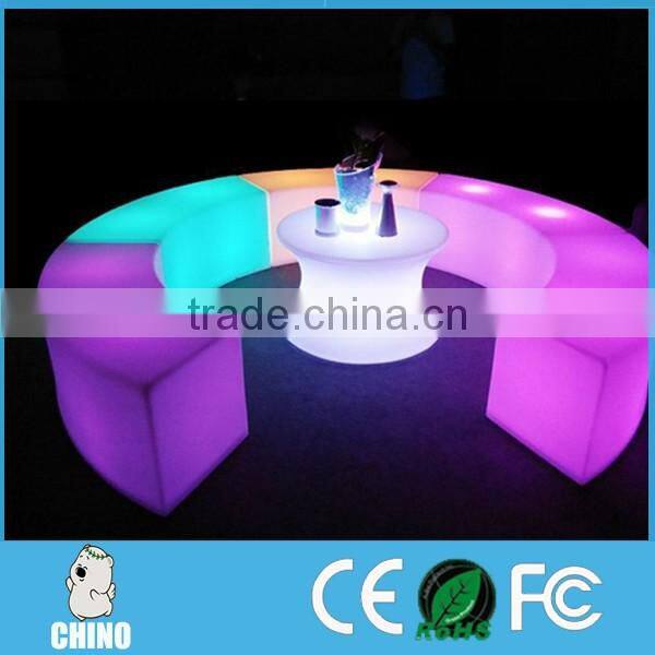 Polyethylene plastic furniture Outdoor Furniture Portable LED Chair Stool