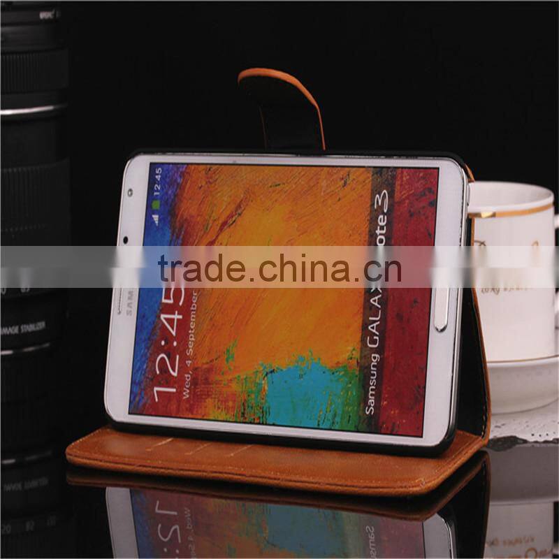 High quality crazy-horse PU card bumper/pocket cell phone case for Samsung