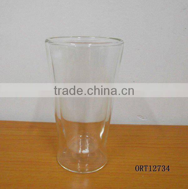 double wall glass mug