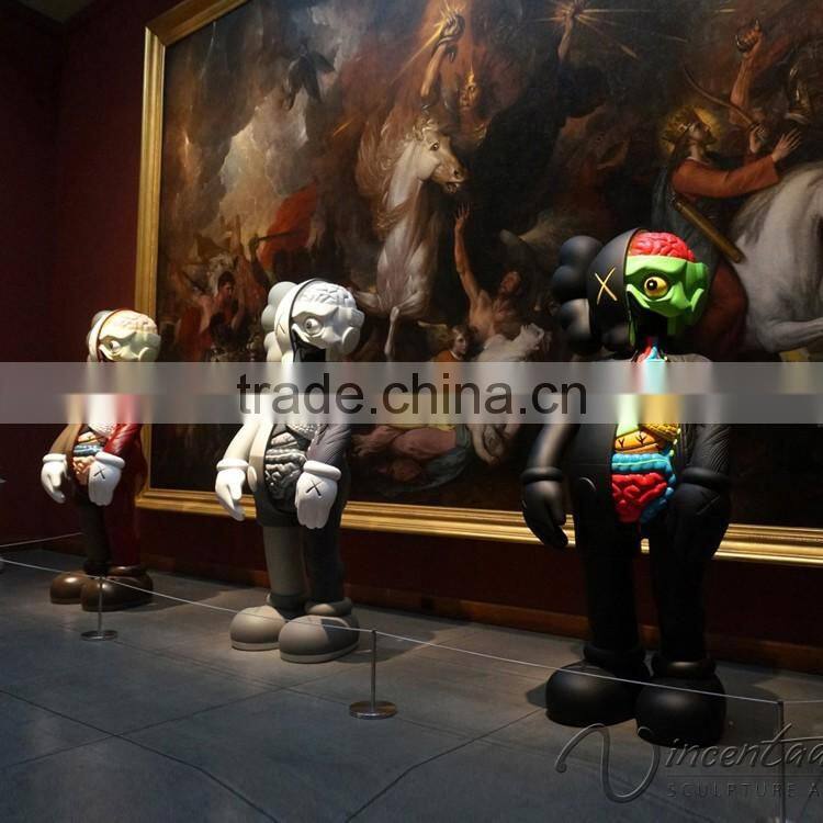 wholesale home decor high quality resin craft fiberglass kaws companion
