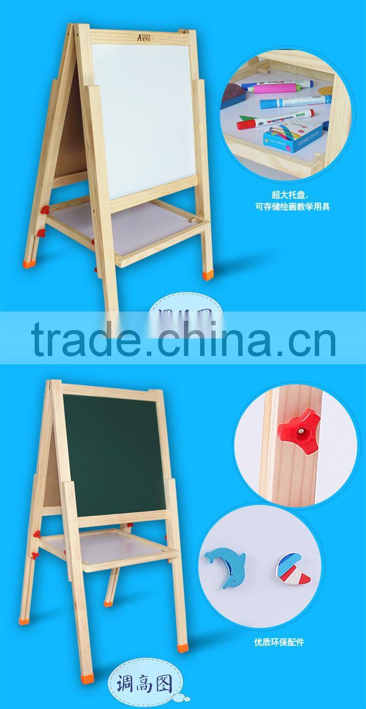 Solid wood double-sided blackboard