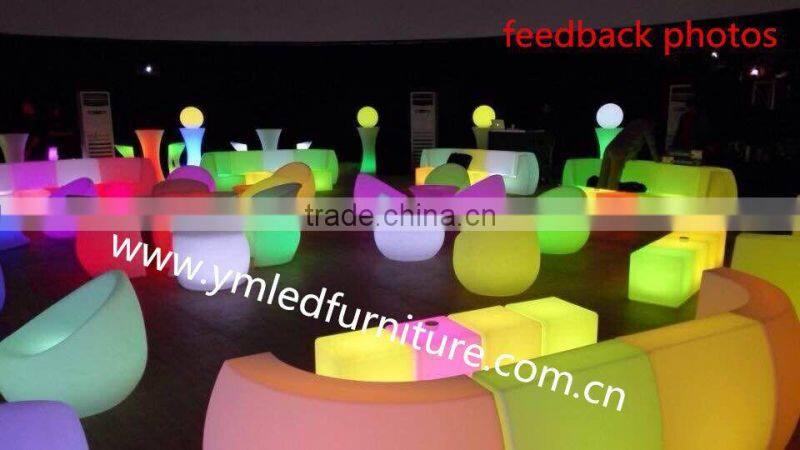 Remote Control Glowing Plastic Led Table Night Led Bar Table High Led Coffee Table