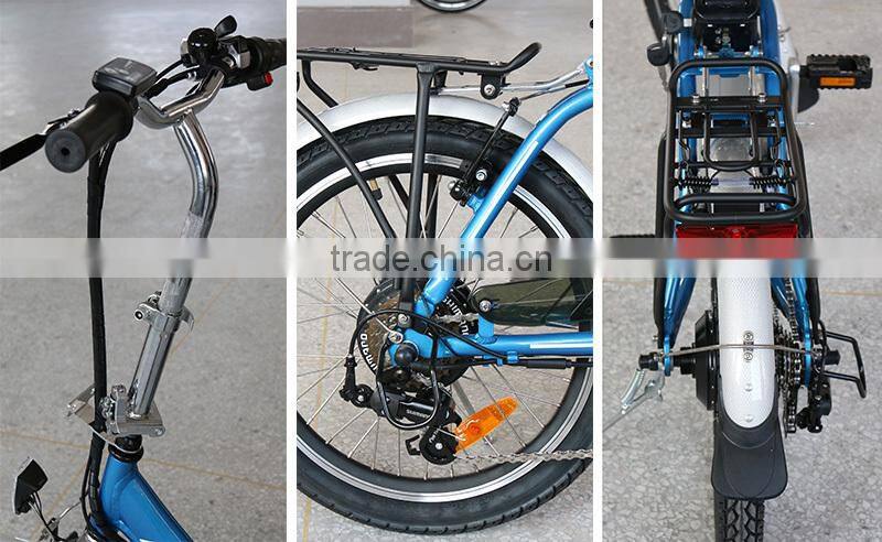 CE 20'' aluminum frme electric bike foldable bike with 36V lithium battery