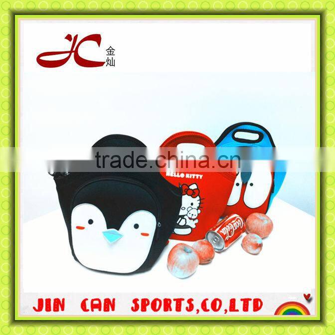 Environment friendly 3.0mm thick neoprene!custom kids lunch bag/neoprene lunch tote