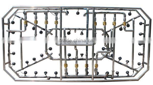 Stainless steel musical fountains with skip mode,gradual up/down or change by music