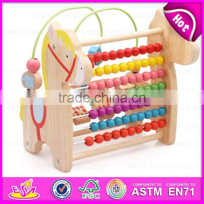 2016 brand new wooden beads toy, lovely wooden beads toy, preschool wooden beads toy W11B086