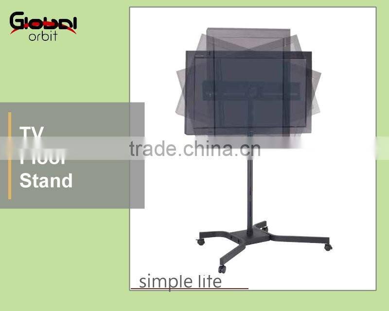 Mobile TV screen display stand, TV shelf trolley with 4 wheels
