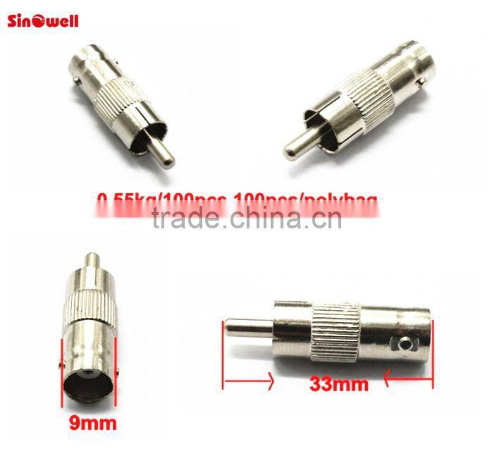 cctv system bnc female to rca male connector