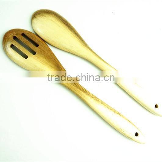 22036 High quality beech wood spoon slotted spoon