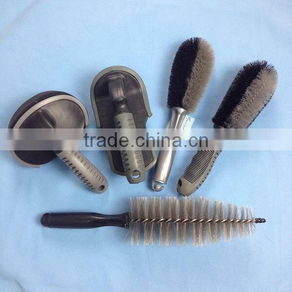 Soft PP Bristle Alloy Car Cleaning Wheel Brush