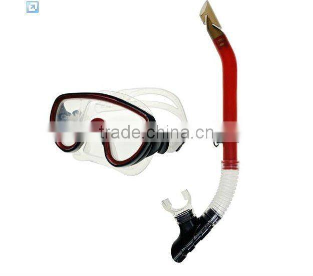 Made in china factory wholesales oem colors diving mask and snorkel