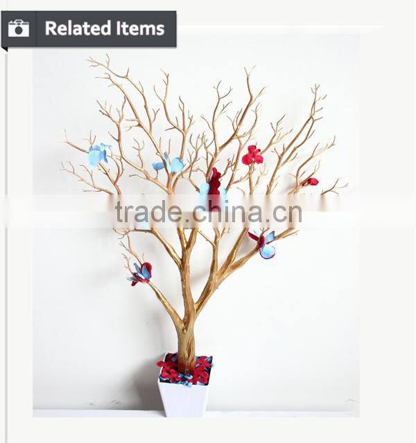 Factory direct christmas centerpiece unique wedding favors white dry tree for showcase decoration