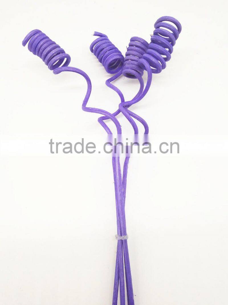 decorative curly reed sticks /rattan sticks with color for reed diffuser