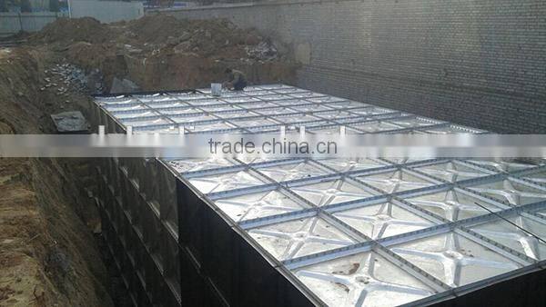 Underground outside stainless steel inside hot galvanized(BDF)tough water tank