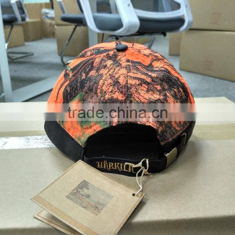 Wholesale Custom Baseball cap Orange Camo Cap Landscape painting hat