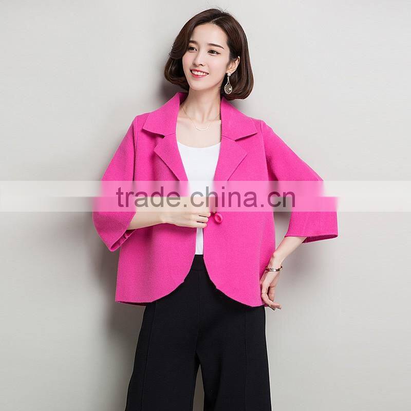 New customized wholesale Jersey Jacket women blue jacket short fall korean new style jacket