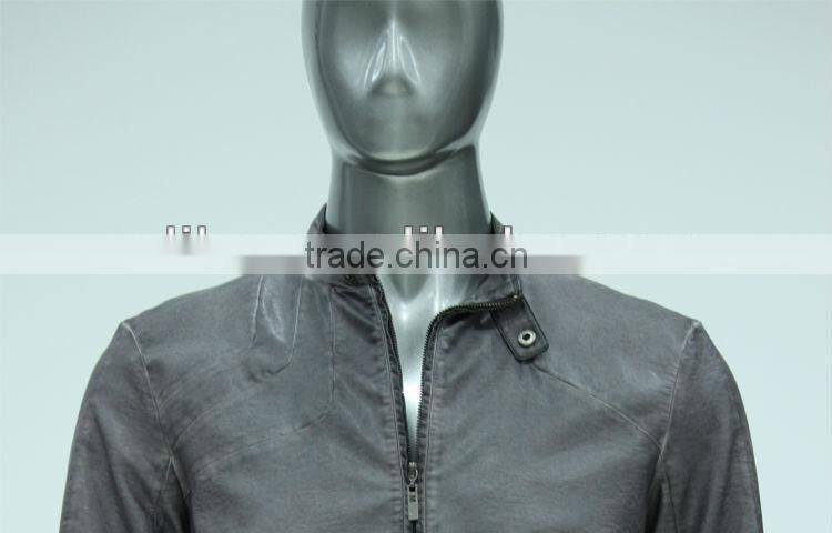 Fiery red short and PU leather jacket