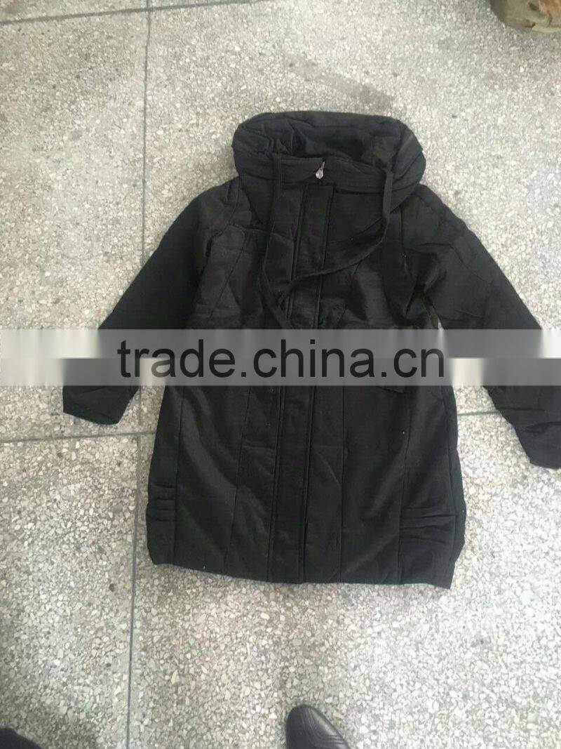 GZY slim and fashion model middle east goose down jacket women fashion double layer stock guangzhou factory 2017 heavy latest