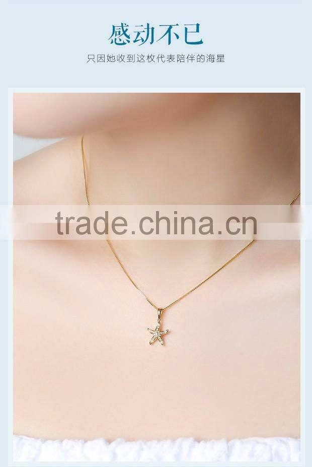 Specialize Meaningful Pendant Star Necklace 9K Gold Price