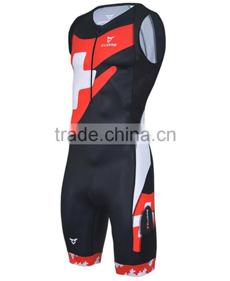 High quality triathlon clothing for man and ladies, Ykk 3/4 hidden zippers, comfortable material for triathlon suit