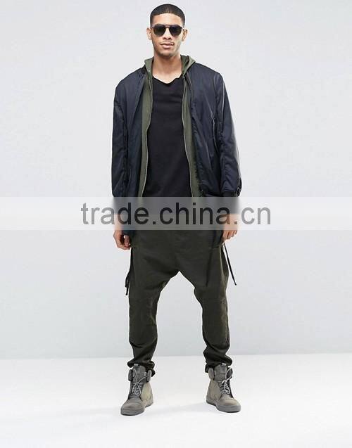 Hip hop style super longline curved hem 100% cotton breathable men black t-shirt wholesale