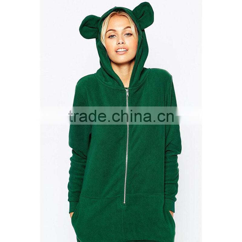 China factory fashion comfortable plain colour fleece onesie animal