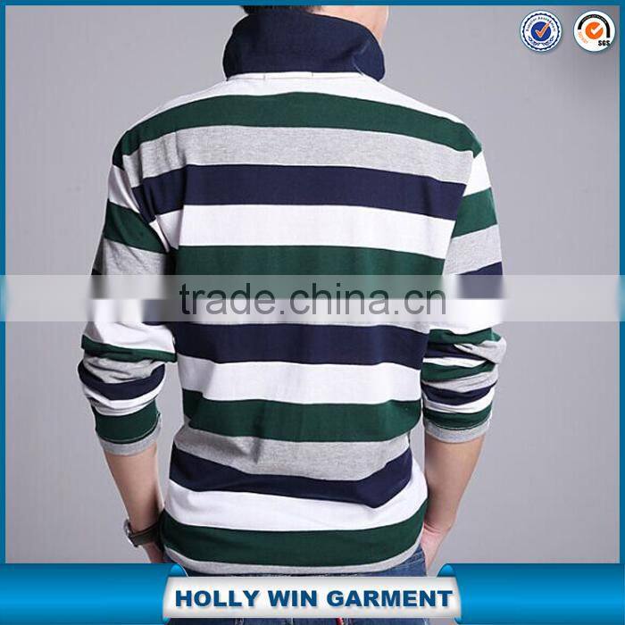 Wholesale factory OME high quality long sleeve men polo shirt custom design