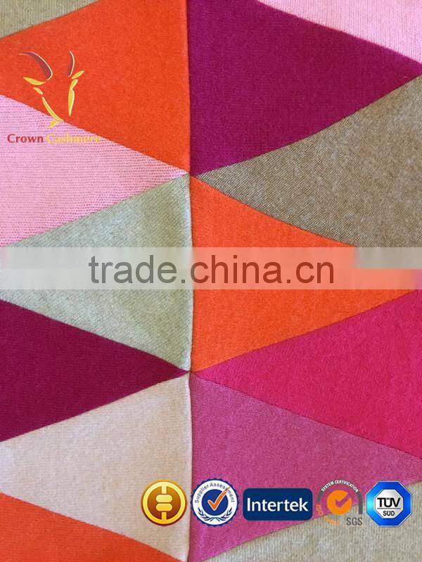 Multi-colors Triangle High Quality Cashmere Throw Blanket