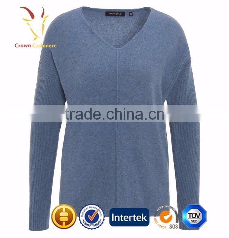 100% Pure Cashmere Wool Womens New Design Girls Sweater 2016